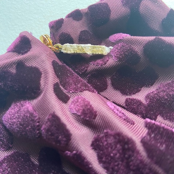 Cache Leopard Velvet Burnout Bodycon Sheath Dress Sz 6 Witchy Whimsigoth - Picture 11 of 11